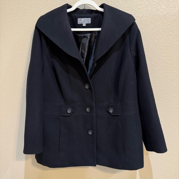 JM Collection 2X Black Stretch Blazer Jacket - Picture 1 of 6